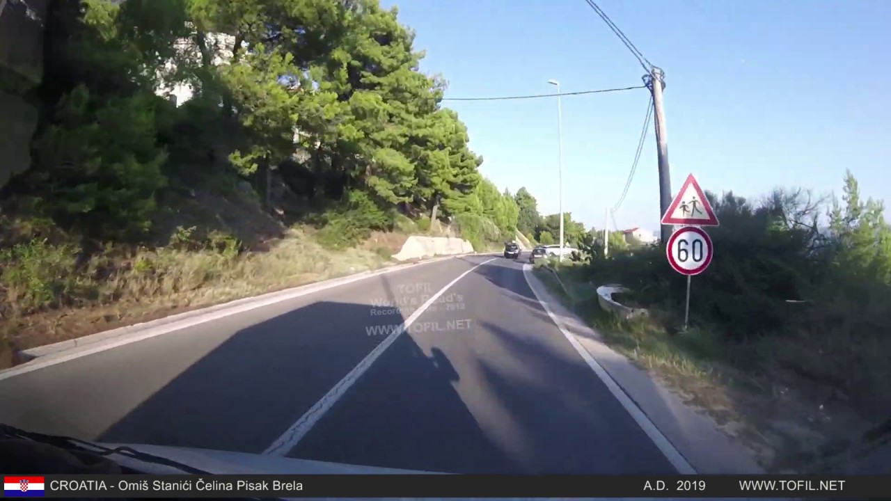 1014 CROATIA - Omiš Stanići Čelina Pisak Brela DASHCAM 2019 WWW.TOFIL.NET