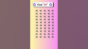 Can you find 51 #fun #shorts #puzzzle #braingames
