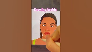 Drawing braids with brushes procreate