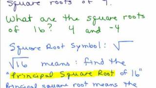 Square Roots and Radicals 1