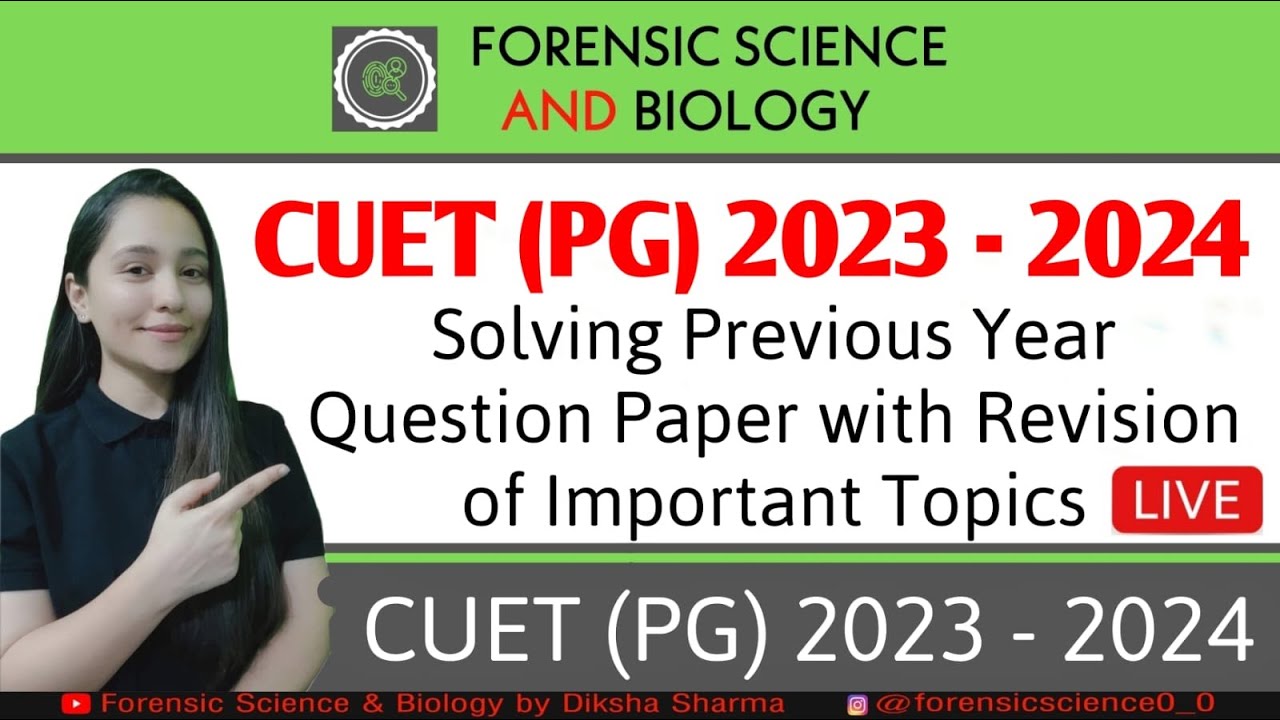 CUET [PG] [Forensic Science Live Stream] - YouTube