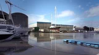 Perini Navi SY Ellen 40m mast stepping Service & Refit