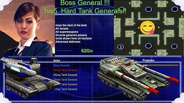 Command Conquer Generals Zero Hour Boss General 1 vs 5  Hard Tank Generals. (62Go)