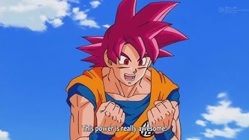 Super Saiyan God Goku vs Omega Shenron