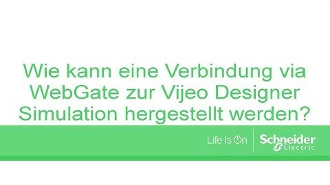 Wie kann eine Verbindung via WebGate zur Vijeo Designer Simulation hergestellt werden?