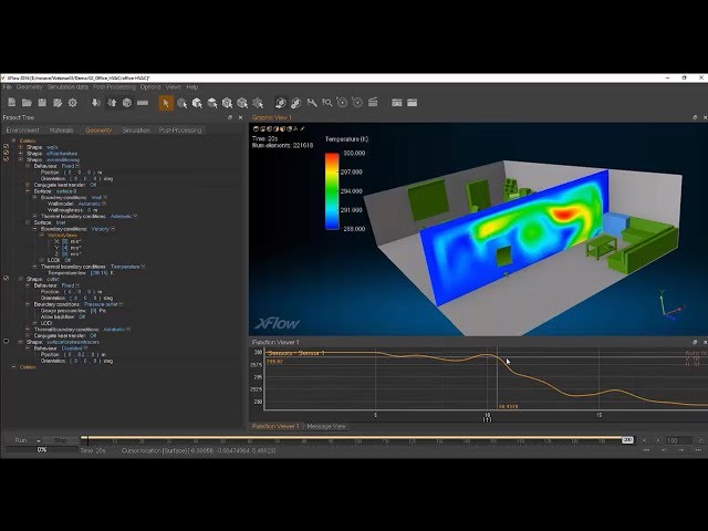 SIMULIA XFlow - Office HVAC Simulation Demo