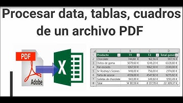 Pasar tablas, datos de pdf a Excel 2016 - PowerQuery