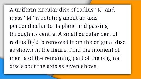 A uniform circular disc of radius 