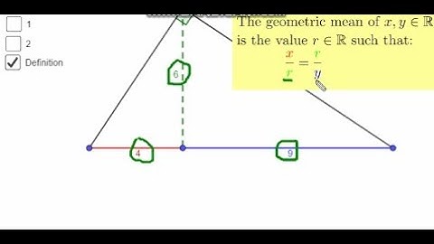 Geometric Mean: Right Triangle Visualization