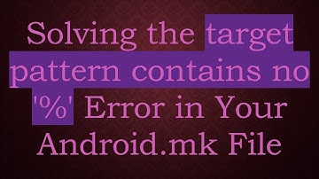 Solving the target pattern contains no 