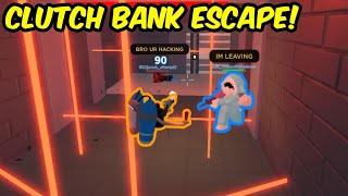 CLUTCH ESCAPE FROM TRYHARD COPS IN BANK! | Roblox Jailbreak