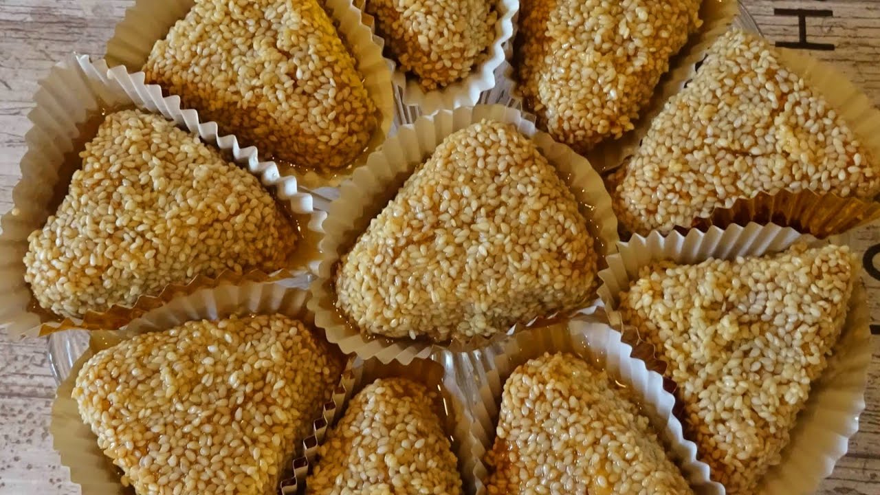 #جلجلانية Gâteaux cacahuètes graines de sésame sans farine. جلجلانية سهلة ولذيذة #حلوةالعيد