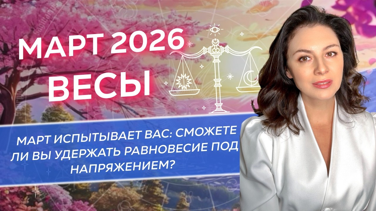 МАРТ ИСПЫТЫВАЕТ ВАС: СМОЖЕТЕ ЛИ ВЫ УДЕРЖАТЬ РАВНОВЕСИЕ ПОД НАПРЯЖЕНИЕМ? ПРОГНОЗ ДЛЯ ВЕСОВ_МАРТ 2026