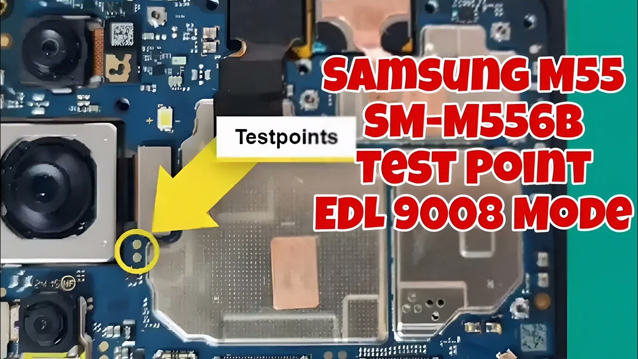 Samsung M55 SM-M556B TestPoint EDL mode for FRP Bypass with  UnlockTool.