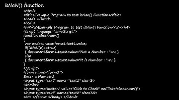 Grade 11 | Computer Applications | NAN ( )  function | 06.01.2021 | 2.00 PM