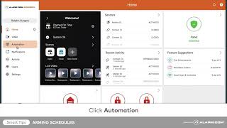 Creating an Arming Schedule (Web Dashboard)