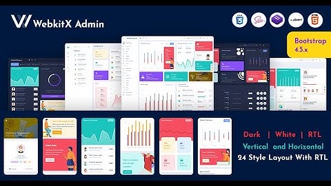 RTL Dark Boxed Bootstrap 4 Admin Dashboard - WebkitX