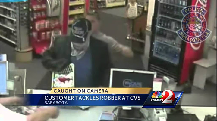 Customer tackles CVS store robber