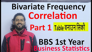 Correlation Bivariate Distribution  Part 1 BBS BBA BHM TU PU [Table Formation Trick]