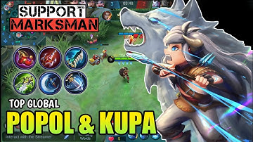 POPOL AND KUPA TOP 1 GLOBAL GAMEPLAY | popol and kupa best build and emblem 2020 - mobile legends