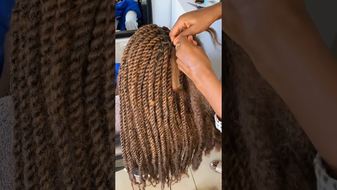 Extra long fluffy kinky twists #beginners #hairstyle #hairtutorial #braid #braided