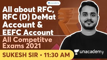 All about RFC ,RFC(D) DeMat Account & EEFC Account | BANK EXAMS 2021 | Sukesh Sir