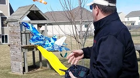 Mig 29 - Profile Plane with Hobbyeagle A3-L Gyro & 2200mAh 3S 60C - Windy Outdoor Flight & Hover