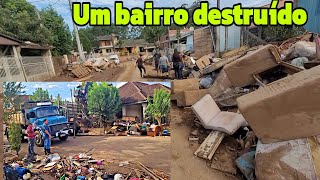 UM BAIRRO DESTRUÍDO NA ENCHENTE em três coroas rs