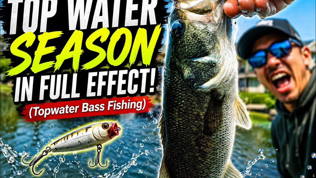 TOP WATER SEASON IN FULL EFFECT! (Topwater Bass fishing)
