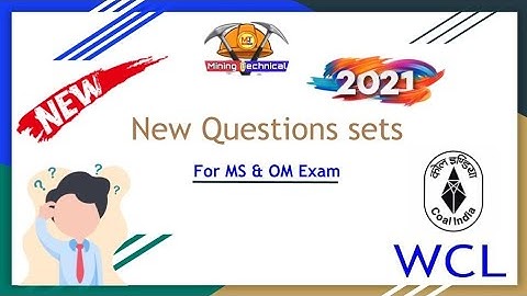 WCL MS 2021- नए MCQ सवाल जवाब wcl vacancy 2021