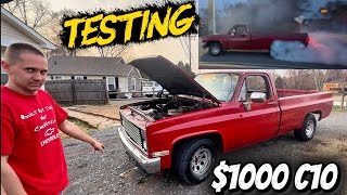 FIRST DRIVE IN THE CHEAP SQUAREBODY!!!
