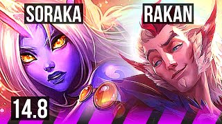 SORAKA & Nilah vs RAKAN & Xayah (SUP) | 1/0/21, 800+ games | NA Challenger | 14.8