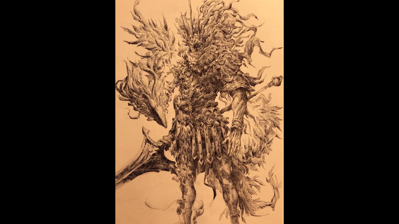 Elden ring nameless king / speed drawing / 3hr 22m - YouTube