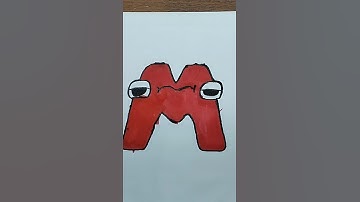 How to Draw Alphabet Lore Step by Step. Baby Draw and Colour ABC Lore. Drawing M