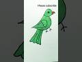 Beautiful Parrot 🦜 Drawing | Easy &amp; Realistic Drawing for Beginners #shorts #subscribe