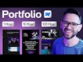 I built a portfolio in 1hour 10hours 100hours using webflow
