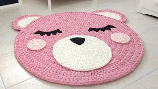 سجاده كروشيه بخيط الكليم سهله للمبتدئين/crochet rug /carpet step by step/tığ işi halı