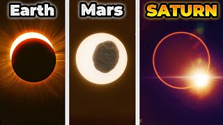 What a Solar Eclipse Looks Like on Every Planet 🌑🪐