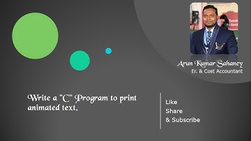 C Programming to print Animated Text