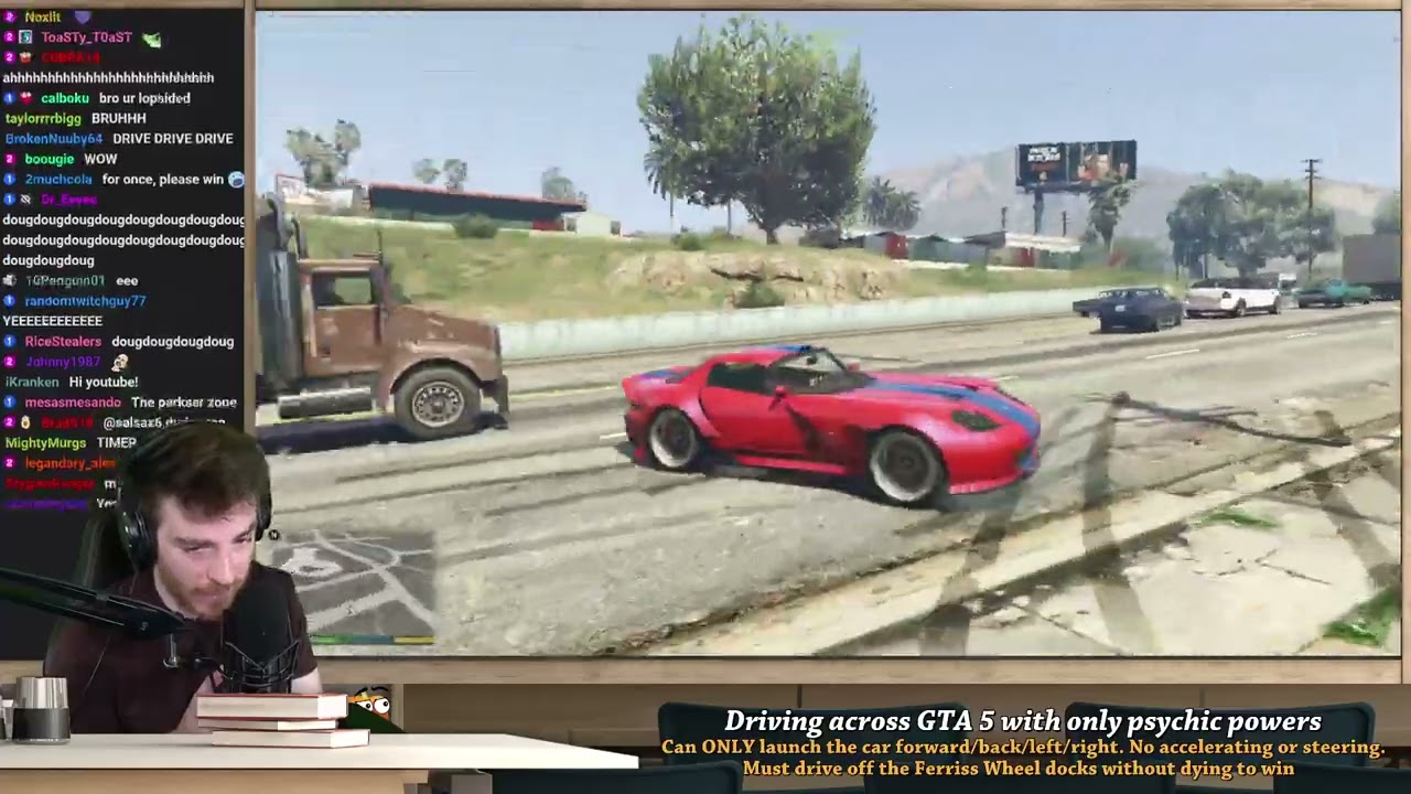 Can You Drive Across GTA 5 With ONLY Psychic Powers DougDoug Stream 