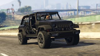 392 Jeep Rubicon zooming thru traffic - GTA 5