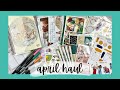 APRIL 2022 HAUL | weekly sticker kits, decorative stickers, tombows, &amp; NEW neutral mildliners! 😍