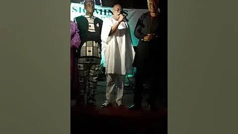 Former Ogun State governor, Aremo Olusegun Osoba addressing guests at the Music Minds event in Lagos