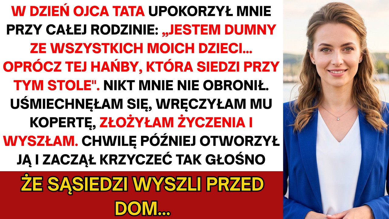 Papierowe talerzyki były jeszcze ciepłe, kiedy mój ojciec w Dzień Ojca podniósł kieliszek i przy czterdziestu osobach powiedział: «Poza tym wstydem, który siedzi przy tym stole». Nikt nie...
