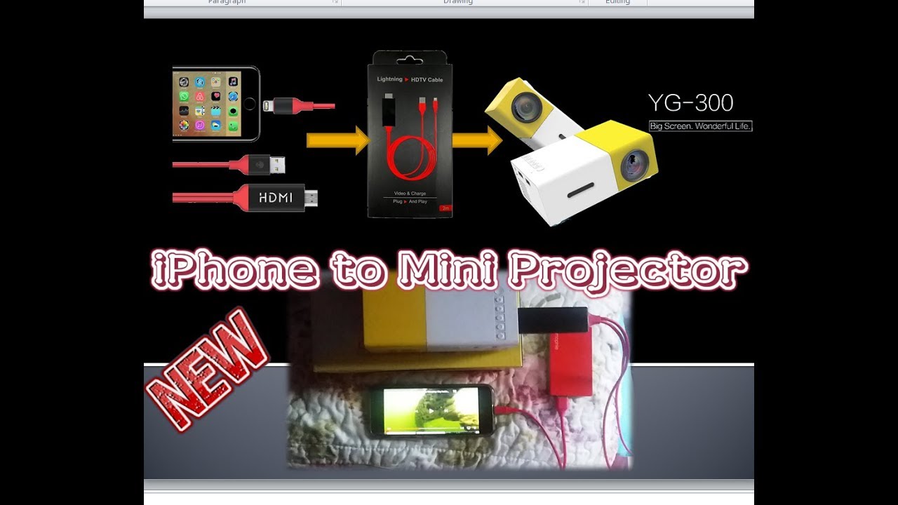 How To Connect Iphone To Mini Projector - Part 2 || 2018