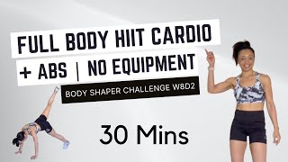 Full Body High Intense Cardio and Abs Pyramid Workout 30 Min No Equipment | BSC W8D2