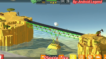 Build a Bridge Level 28 Android 3 star walk-through