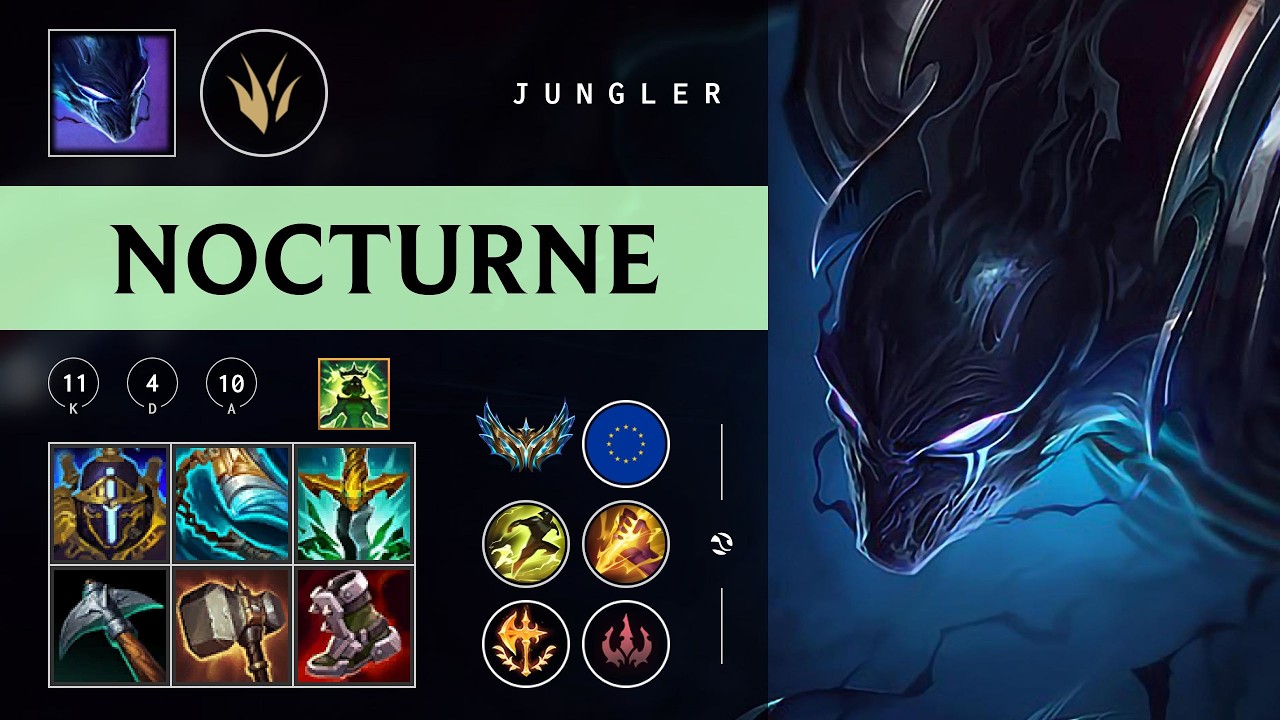 Nocturne Jungle vs Lee Sin - EUW Challenger Patch 26.05