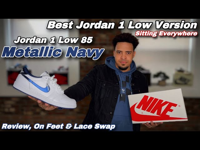 jordan 1 metallic navy on feet