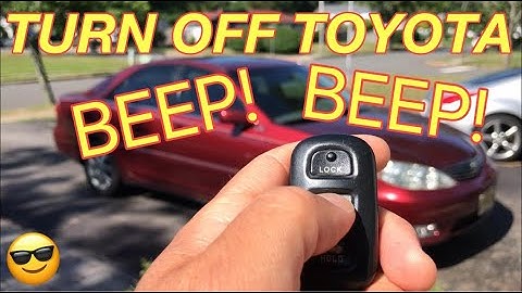 How to TURN OFF TOYOTA Lock BEEPS - Turning Off the Beep sounds when Locking or Unlocking a Toyota